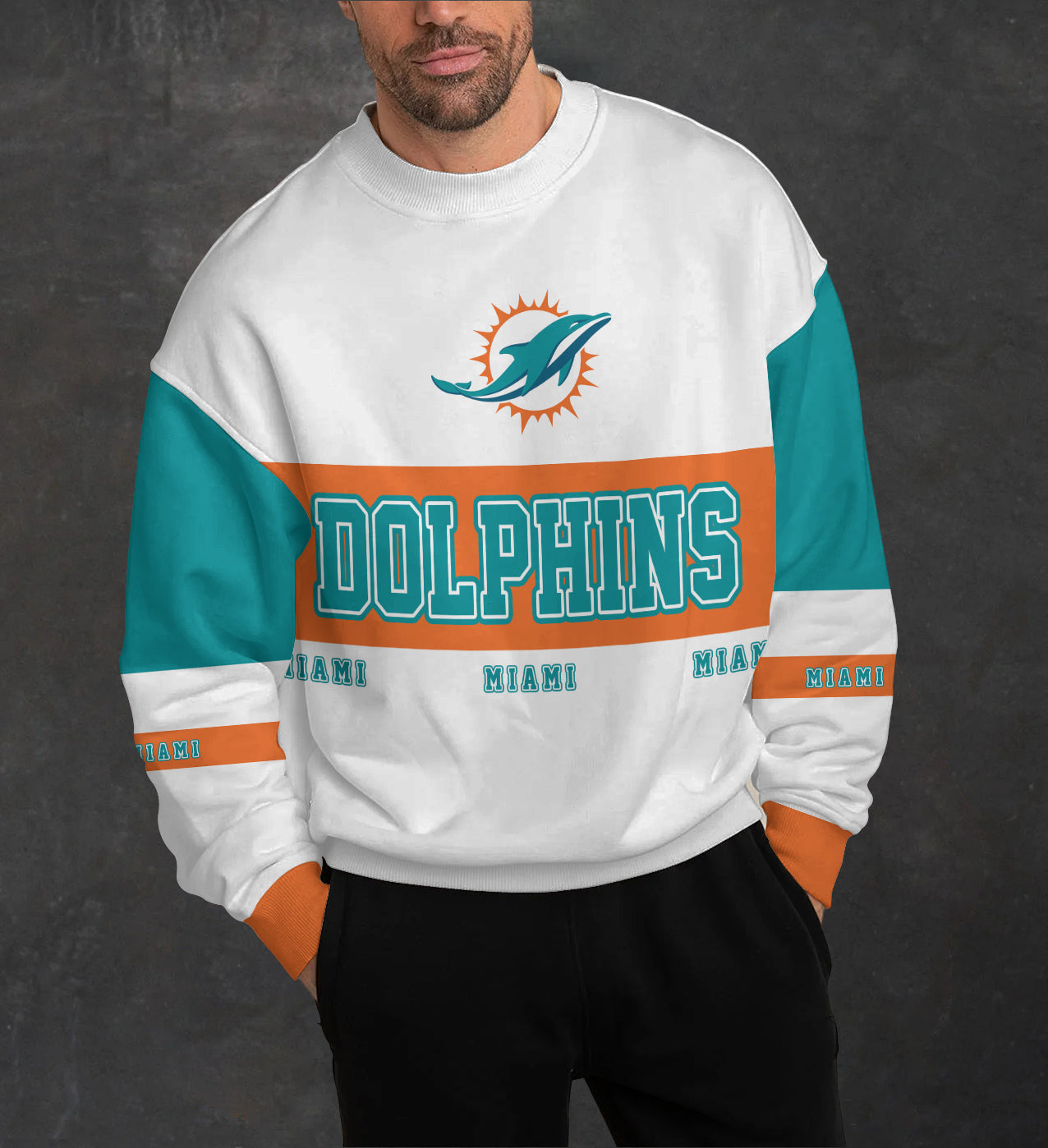 Miami Dolphins 3D Limited Edition Crew Neck sweatshirt