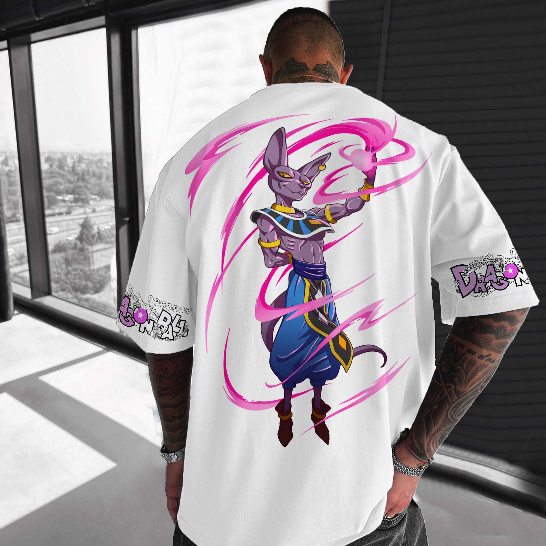 Unisex Oversized DB Anime Beerus Printed T-shirt