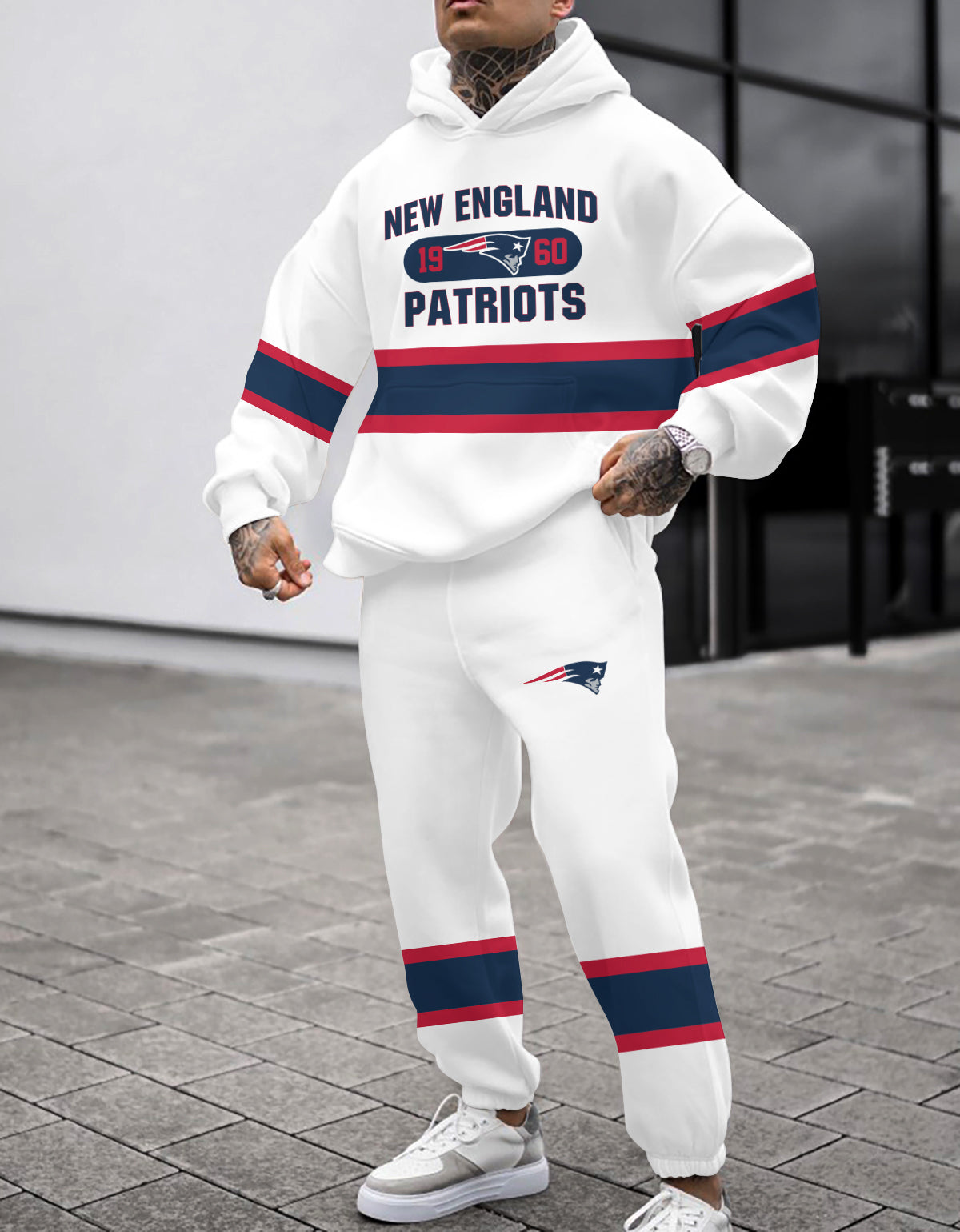 New England Patriots 3D Printed Pullover Hoodie And Sweatpant 2pcs Tracksuits
