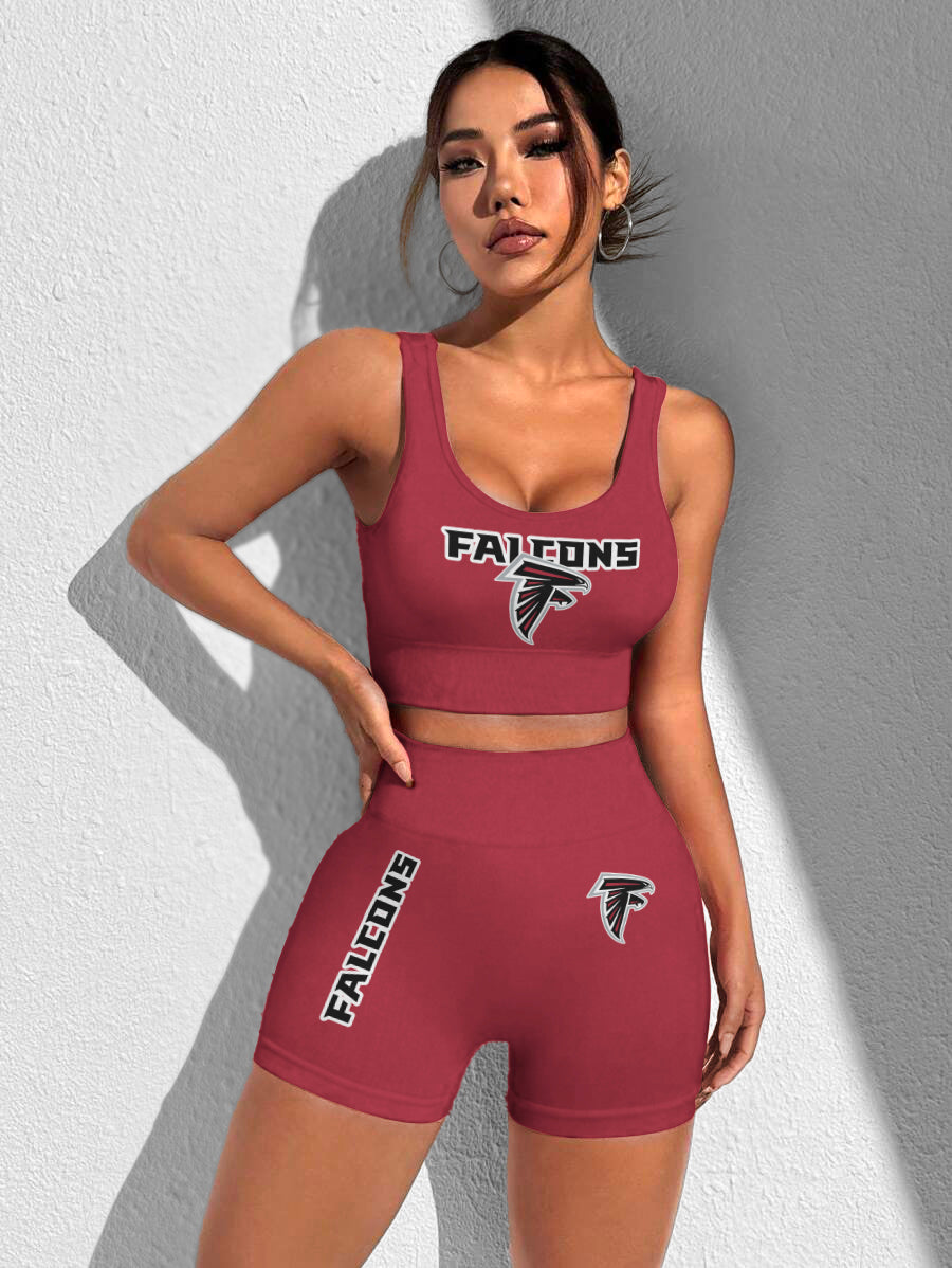 Atlanta Falcons Sports Bra & Shorts Gym Set
