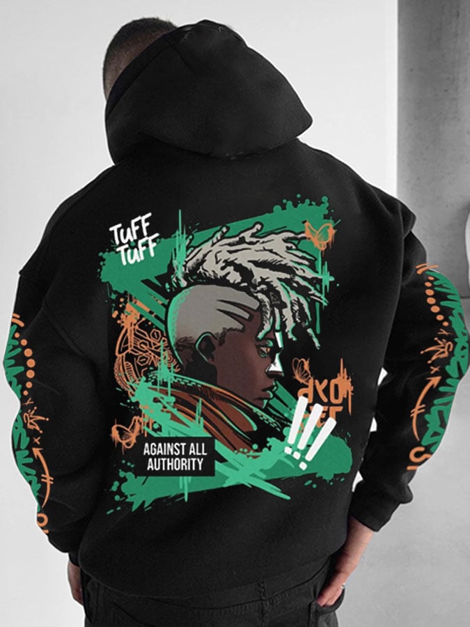 Men's Stylish Comic Print Hoodie