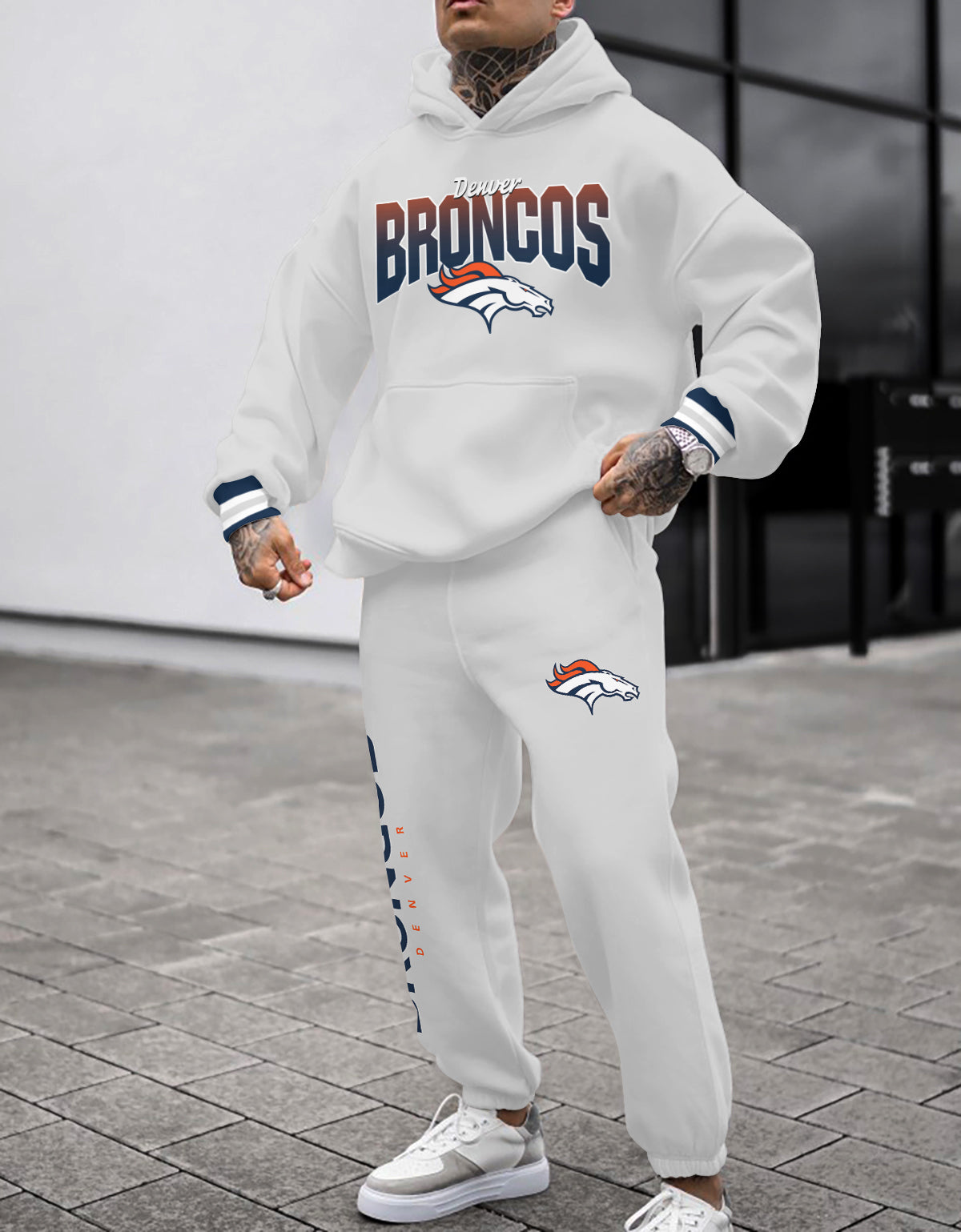 Denver Broncos 3D Printed Pullover Hoodie And Sweatpant 2pcs Tracksuits
