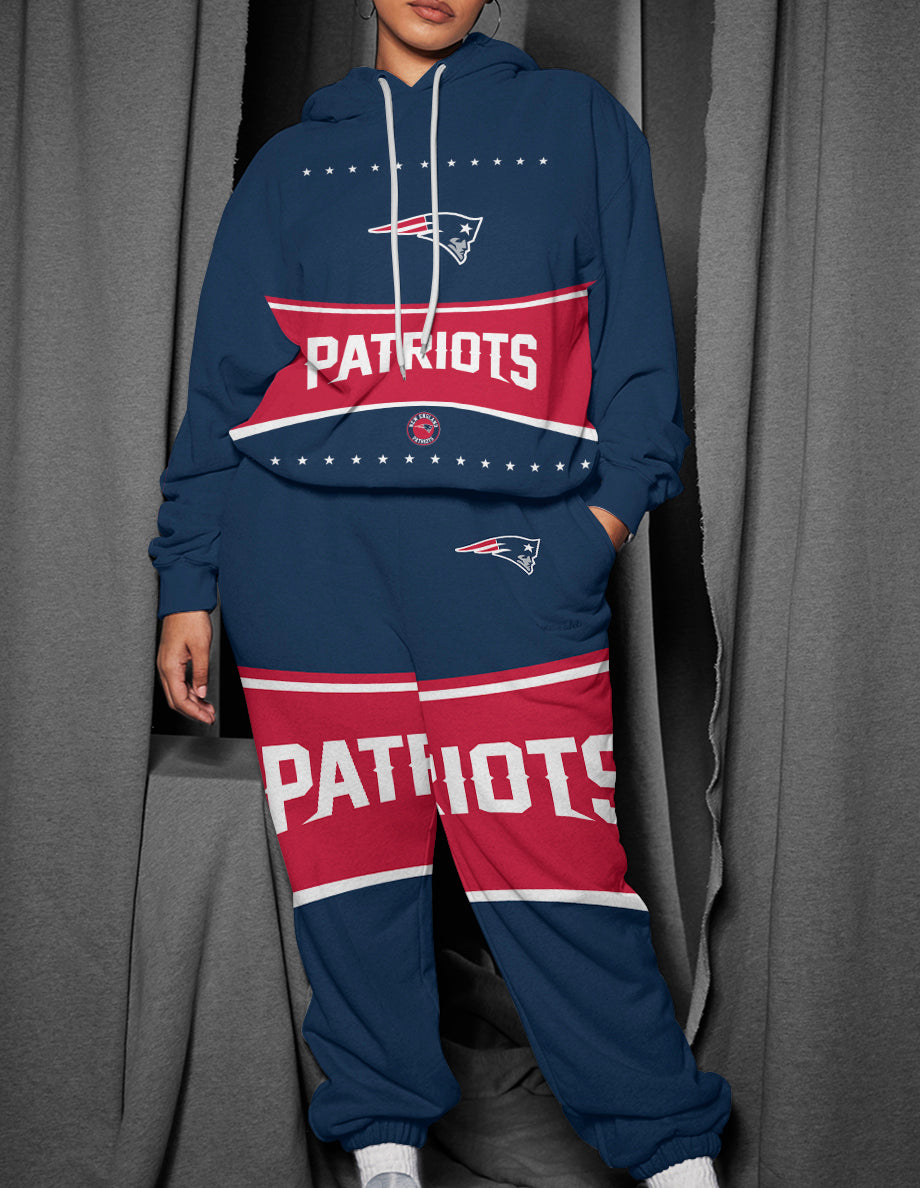 New England Patriots 3D Printed Pullover Hoodie And Sweatpant 2pcs Tracksuits