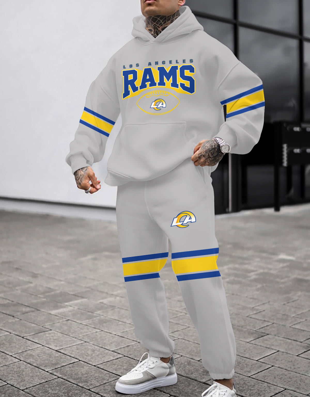 Los Angeles Rams 3D Printed Pullover Hoodie And Sweatpant 2pcs Tracksuits