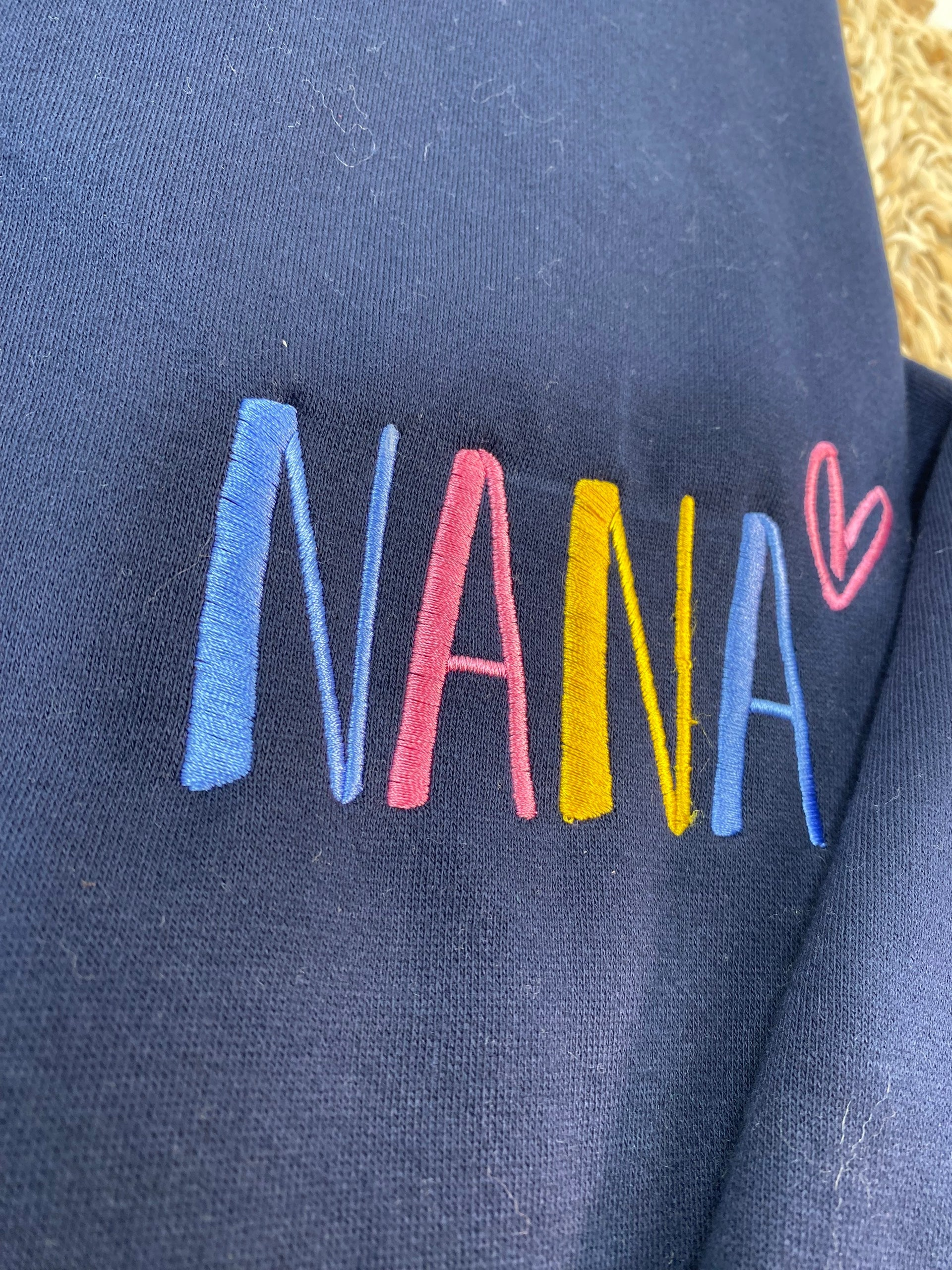 Custom Embroidered Grandma Christmas Sweatshirt, Gift for Grandma, Nana Hoodie, New Grandma Gift