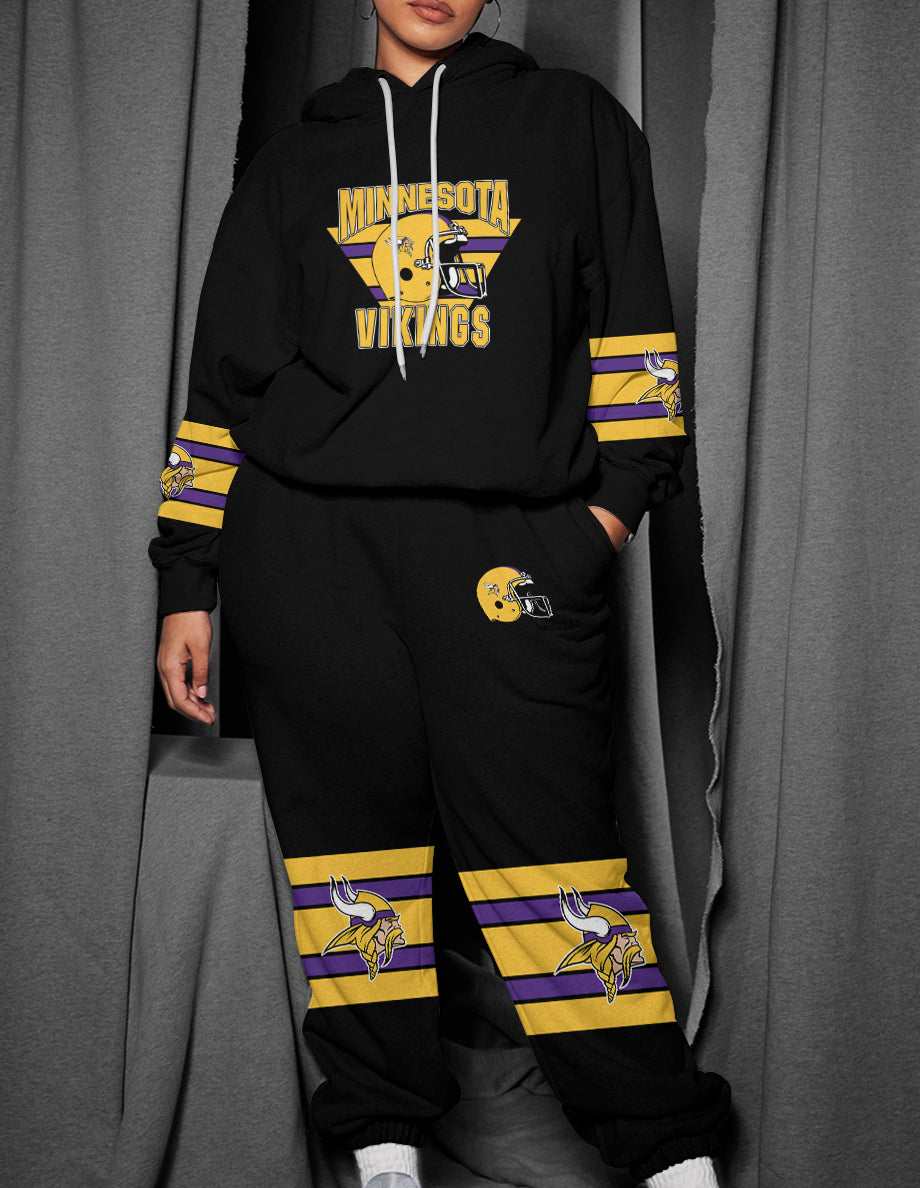 Minnesota Vikings 3D Printed Pullover Hoodie And Sweatpant 2pcs Tracksuits