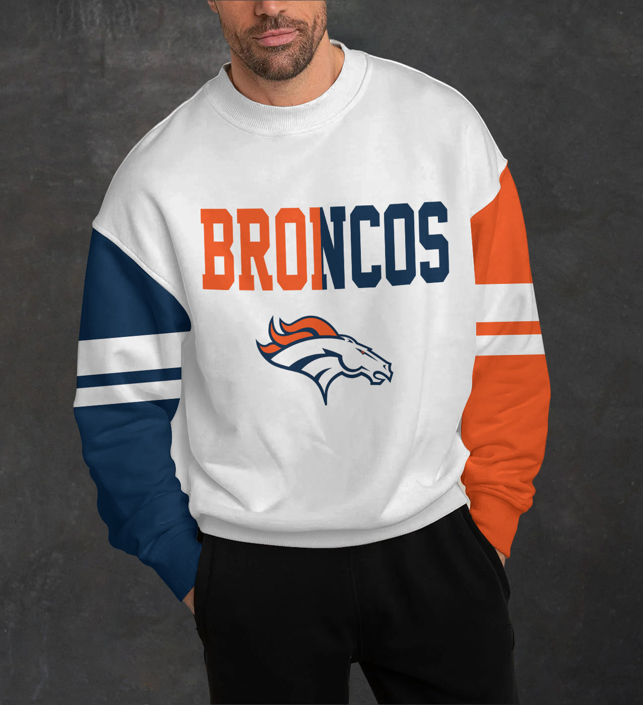 Denver Broncos 3D Limited Edition Crew Neck sweatshirt