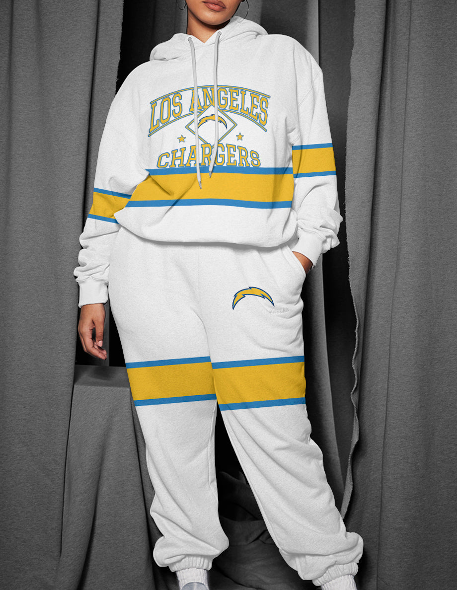 Los Angeles Chargers 3D Printed Pullover Hoodie And Sweatpant 2pcs Tracksuits