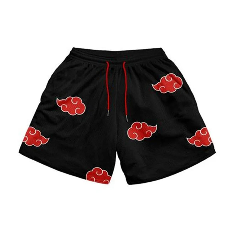 RED CLOUDS MESH SHORTS