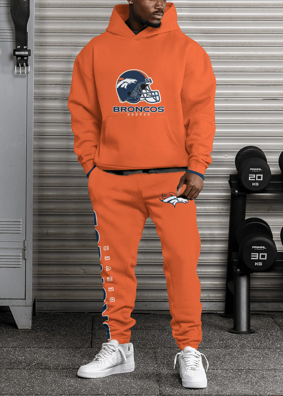 Denver Broncos 3D Printed Pullover Hoodie And Sweatpant 2pcs Tracksuits