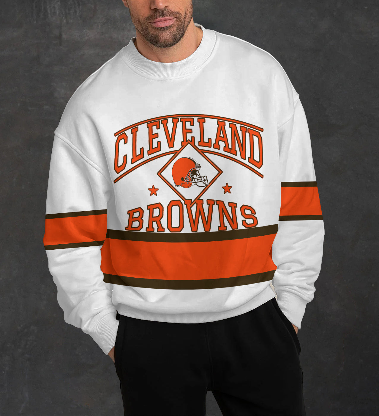 Cleveland Browns 3D Limited Edition Crew Neck sweatshirt