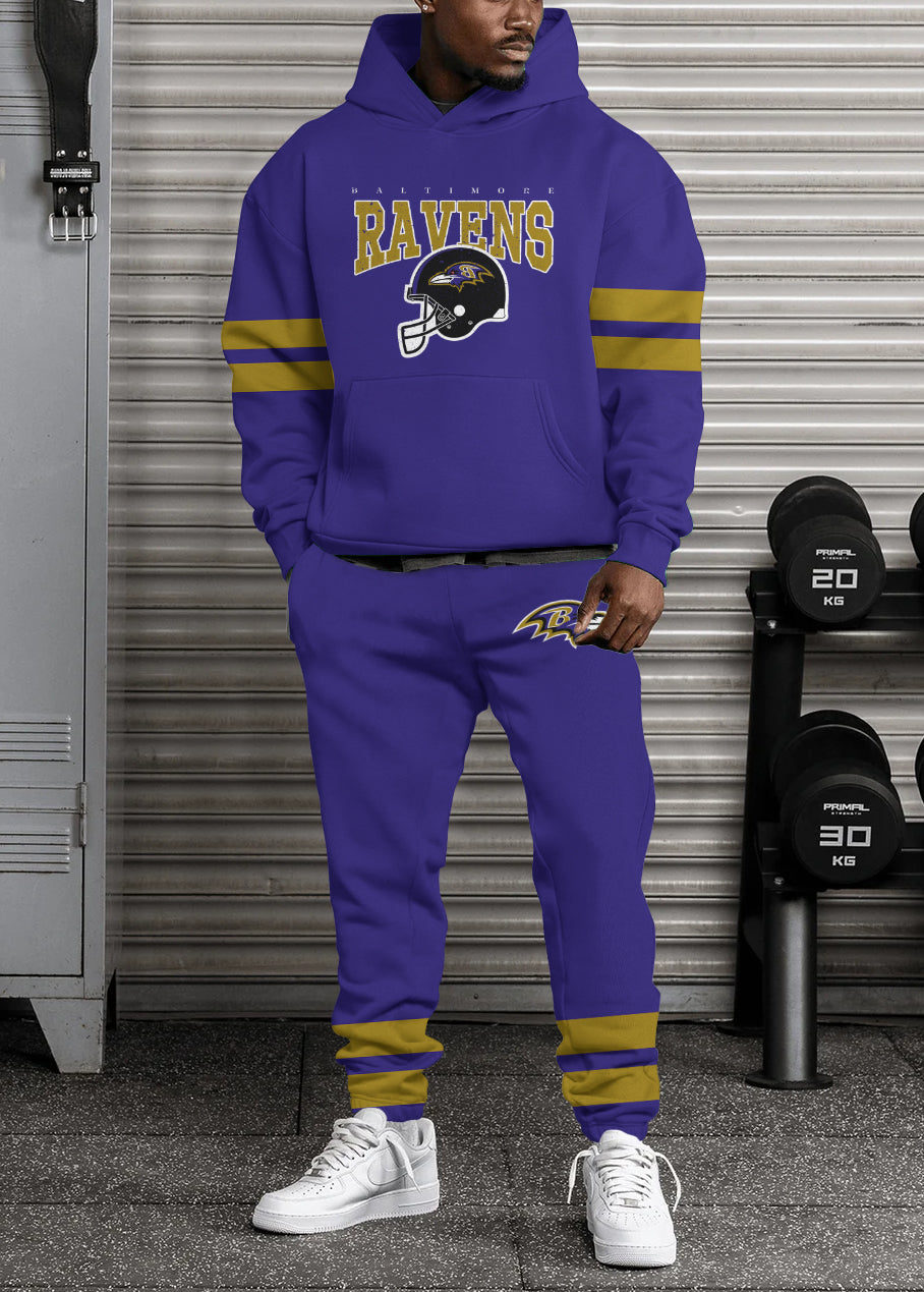 Baltimore Ravens 3D Printed Pullover Hoodie And Sweatpant 2pcs Tracksuits