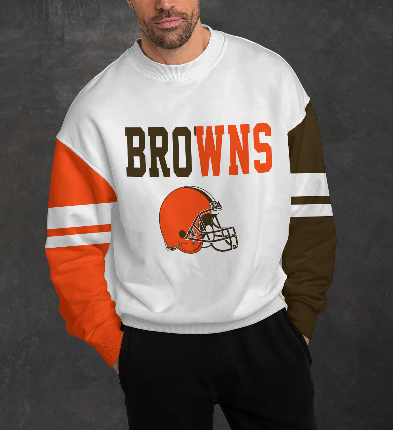 Cleveland Browns 3D Limited Edition Crew Neck sweatshirt