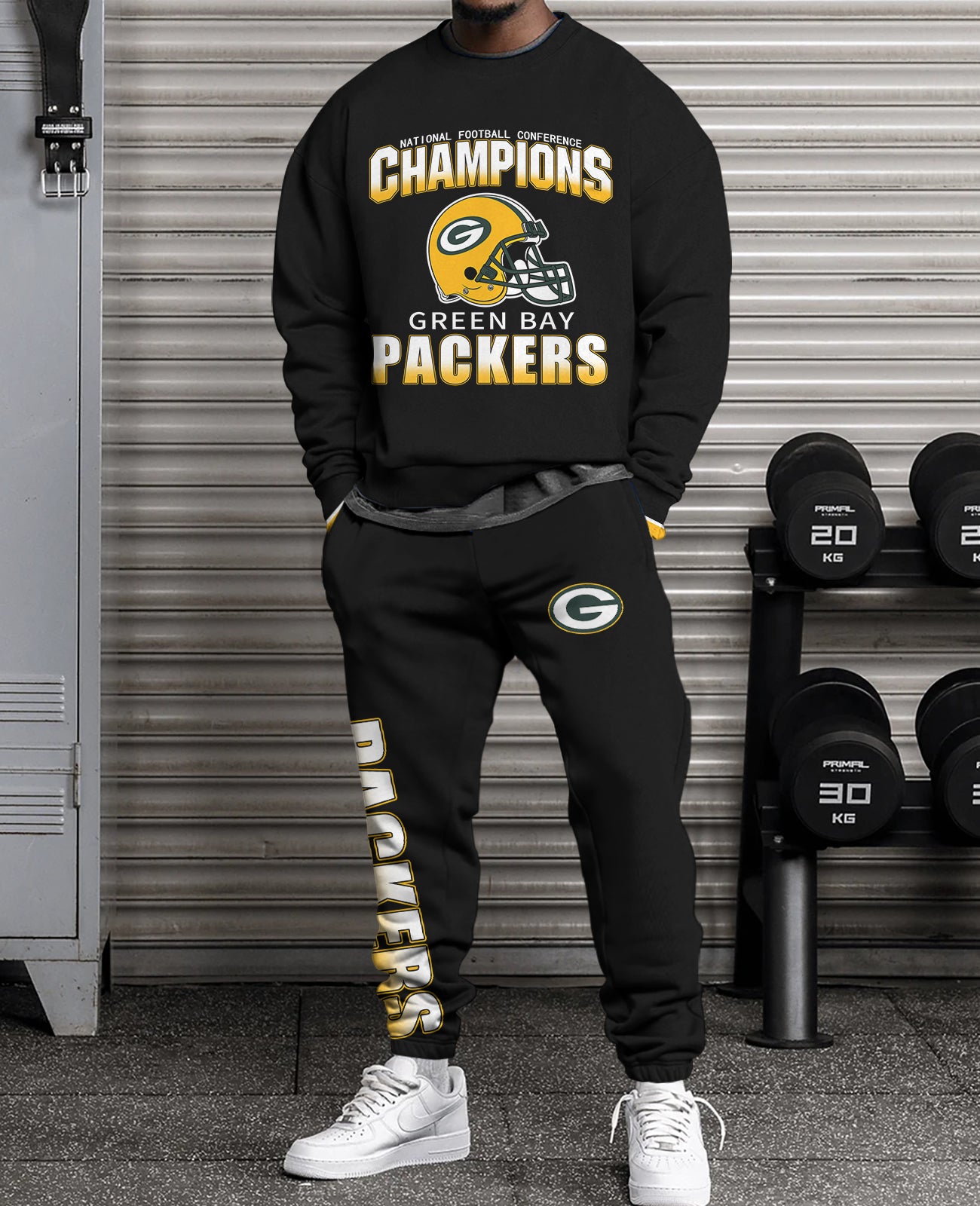 Green Bay Packers 3D sweatsuit and sweatpants 2 piece outfits