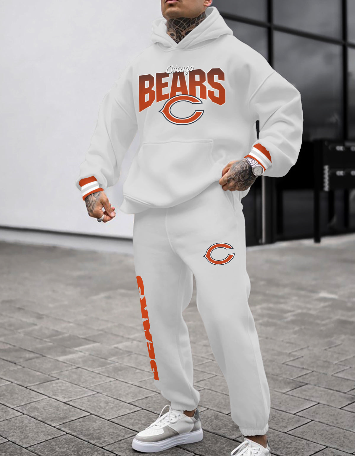Chicago Bears 3D Printed Pullover Hoodie And Sweatpant 2pcs Tracksuits