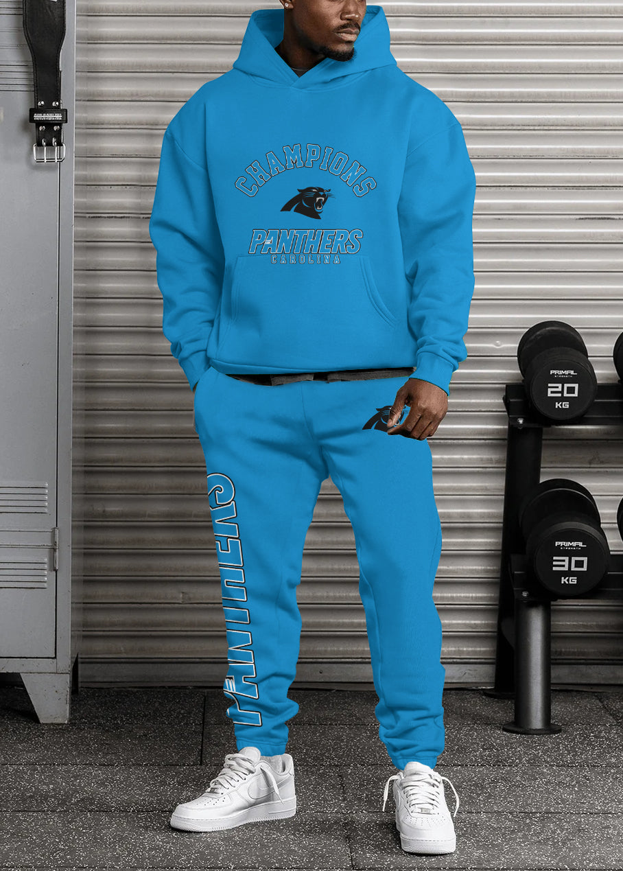 Carolina Panthers 3D Printed Pullover Hoodie And Sweatpant 2pcs Tracksuits