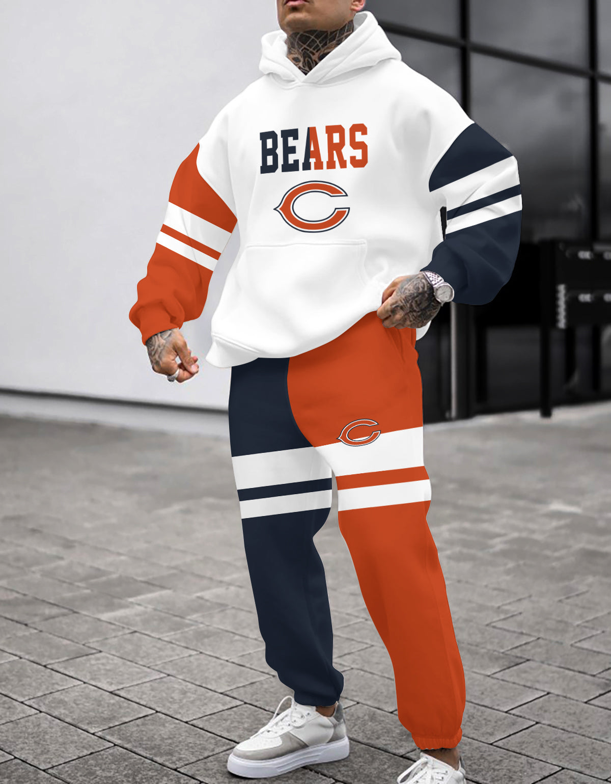 Chicago Bears 3D Printed Pullover Hoodie And Sweatpant 2pcs Tracksuits