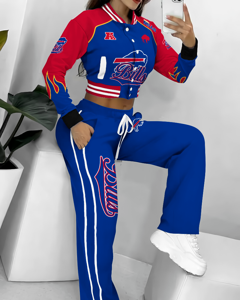 Buffalo Bills  3D Printed Varsity Jacket Set