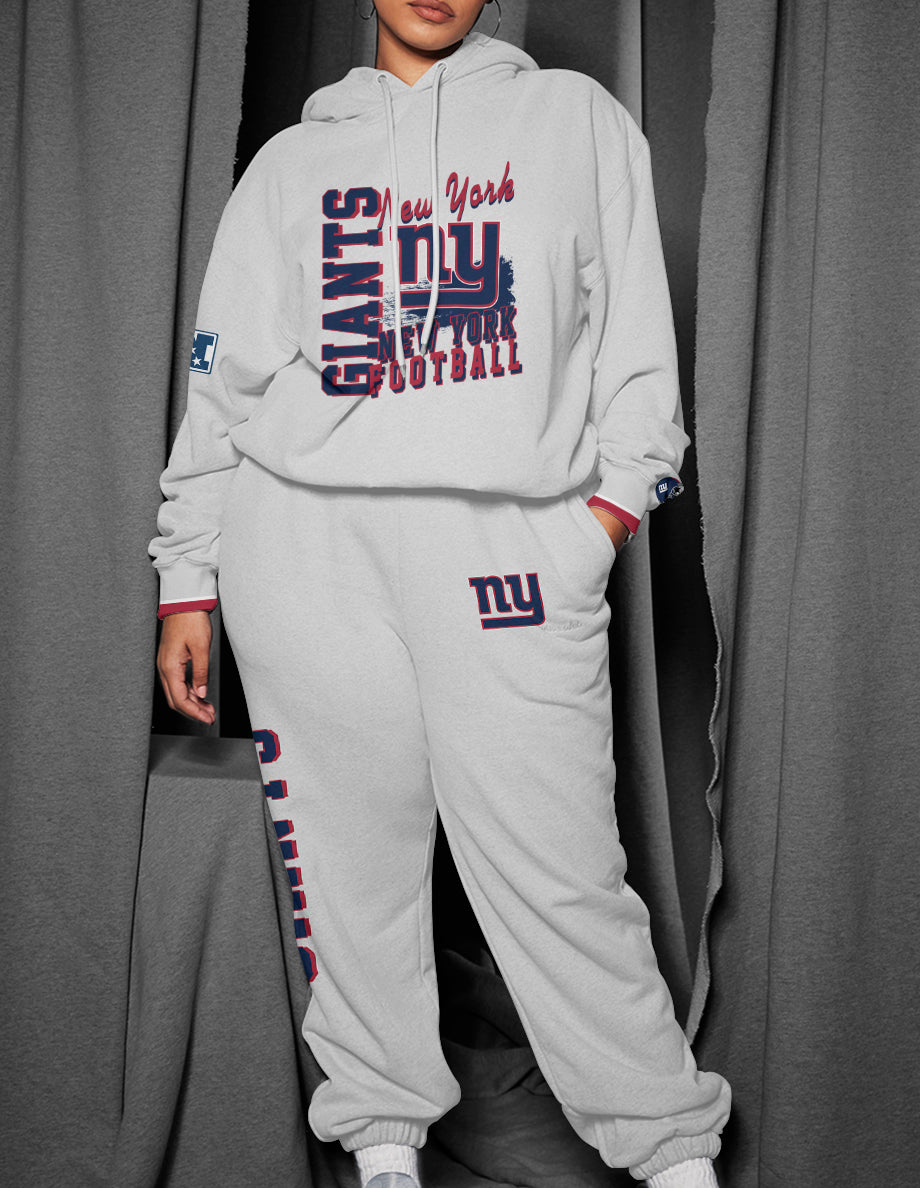New York Giants 3D Printed Pullover Hoodie And Sweatpant 2pcs Tracksuits