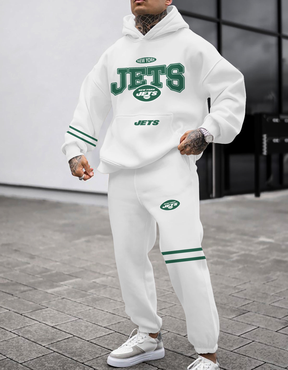 New York Jets 3D Printed Pullover Hoodie And Sweatpant 2pcs Tracksuits