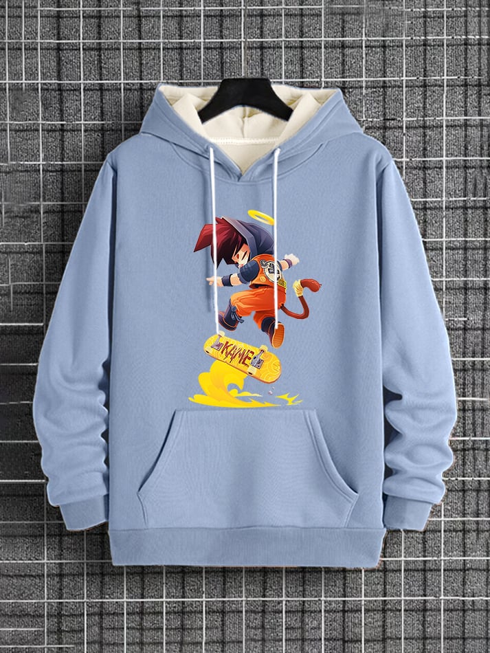 Men's Fashion Casual Anime Printed Hoodie