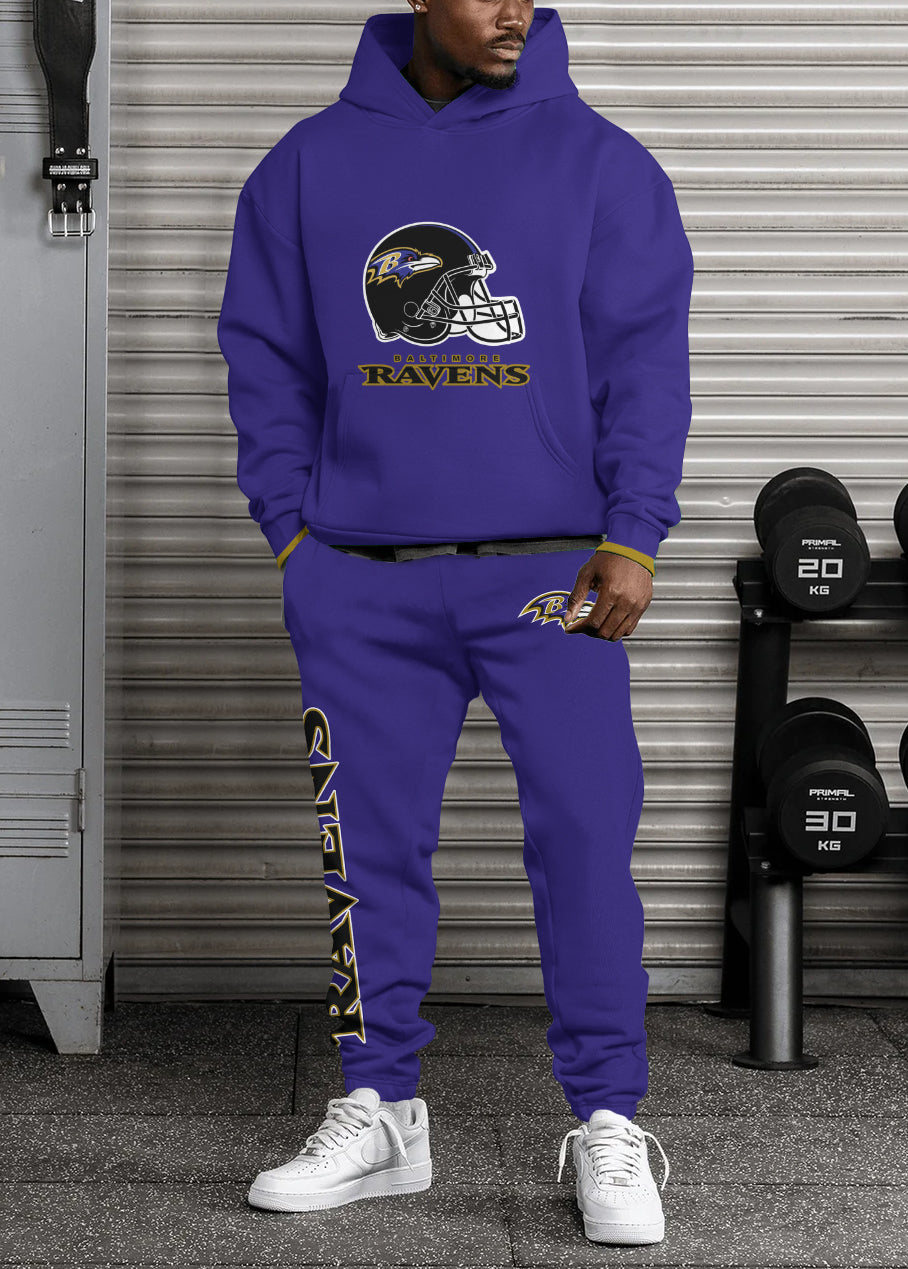 Baltimore Ravens 3D Printed Pullover Hoodie And Sweatpant 2pcs Tracksuits