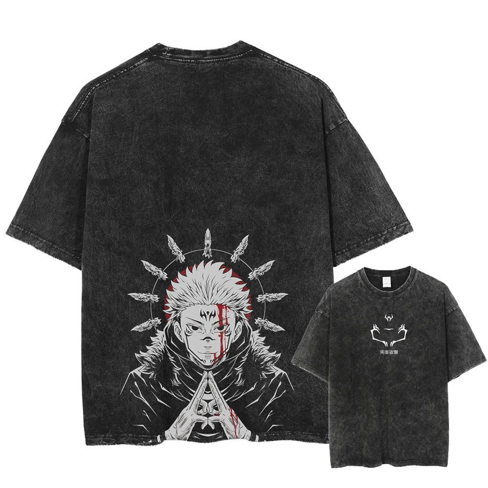 "King Of Curses" 2-Sided Vintage Oversized T Shirt