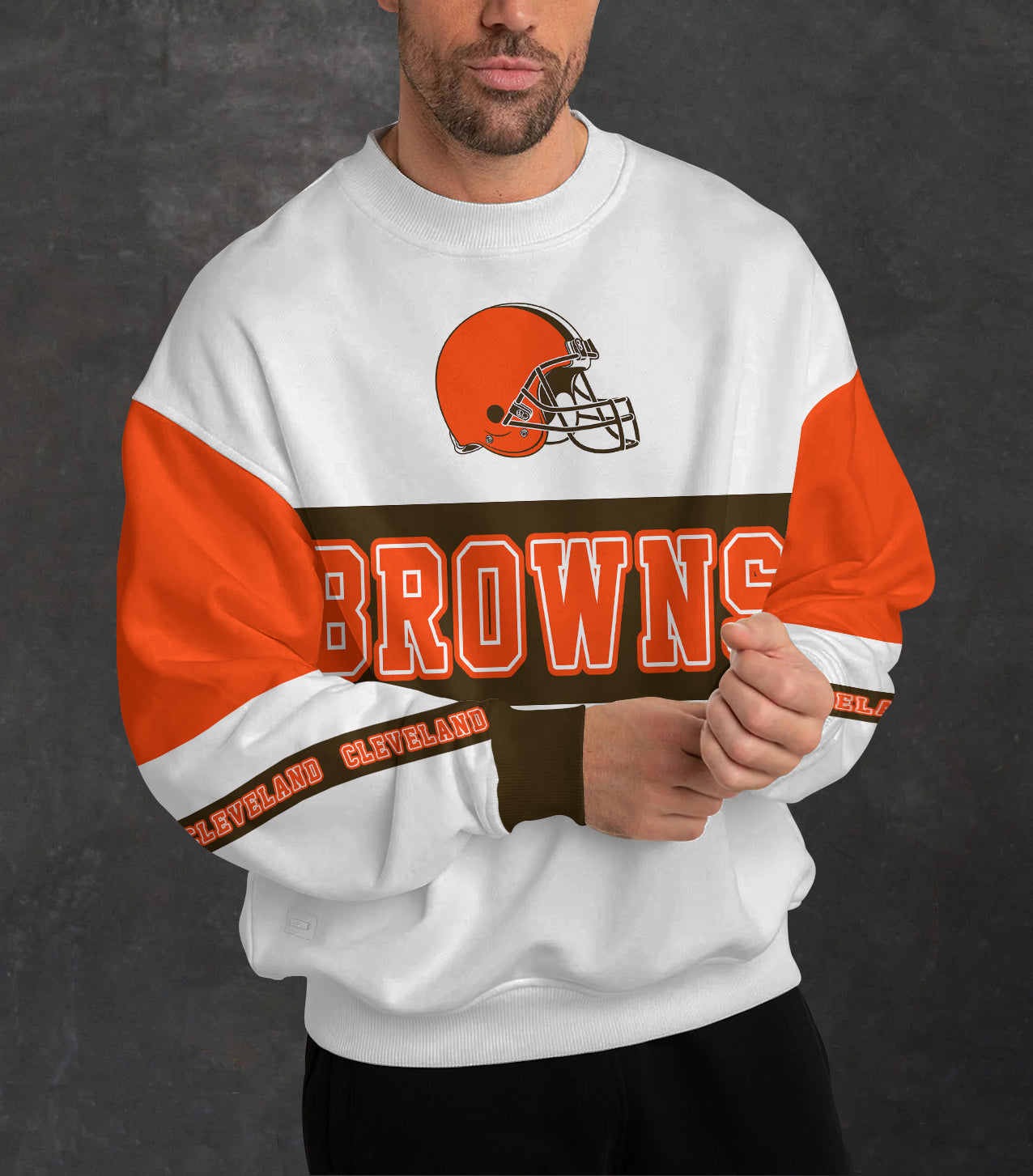 Cleveland Browns 3D Limited Edition Crew Neck sweatshirt