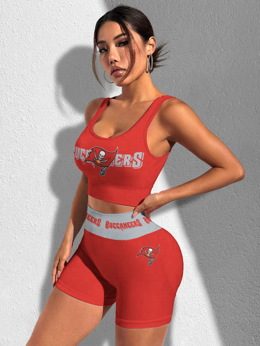 Tampa Bay Buccaneers Sports Bra & Shorts Gym Set