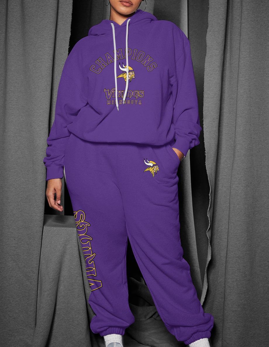 Minnesota Vikings 3D Printed Pullover Hoodie And Sweatpant 2pcs Tracksuits