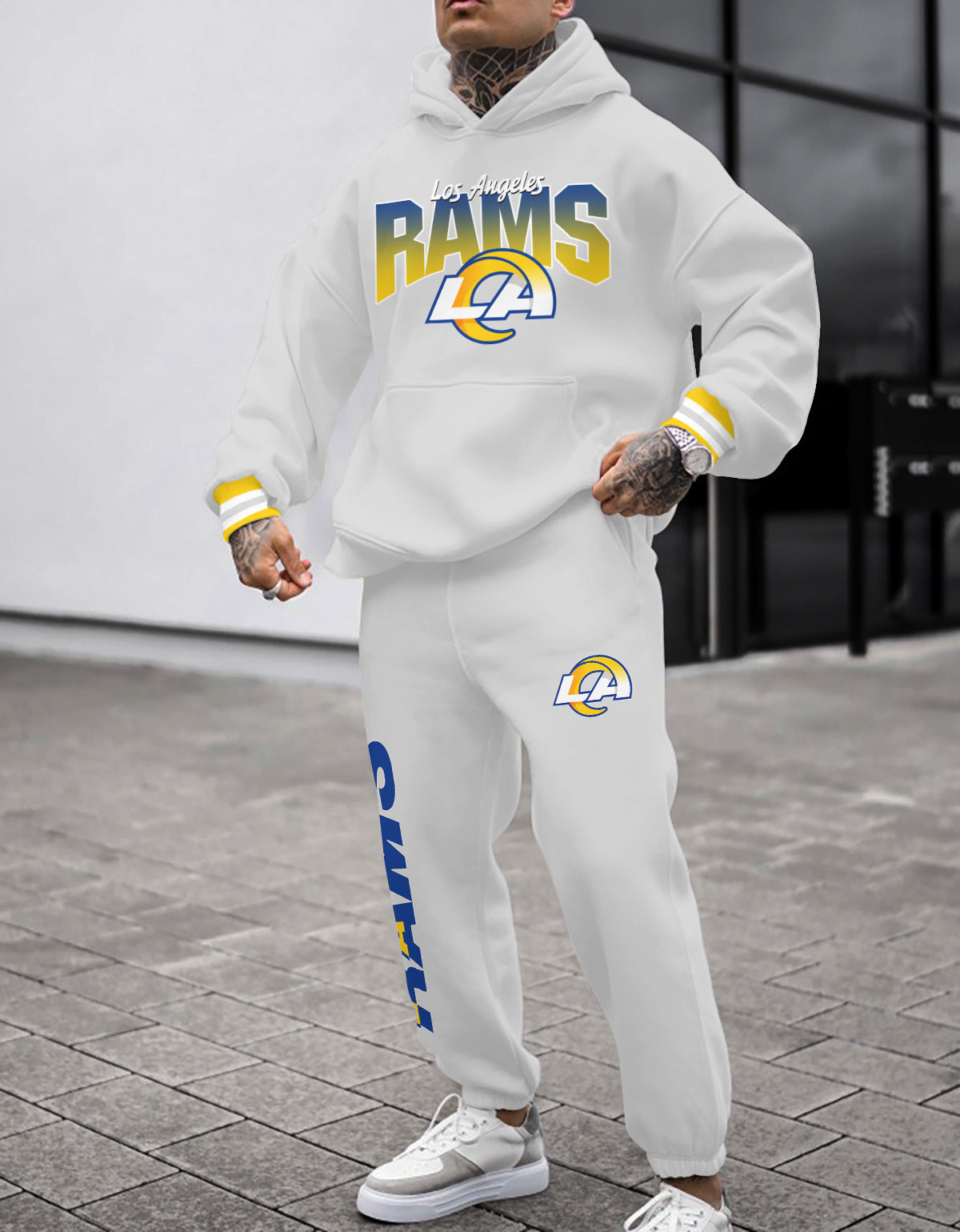Los Angeles Rams 3D Printed Pullover Hoodie And Sweatpant 2pcs Tracksuits
