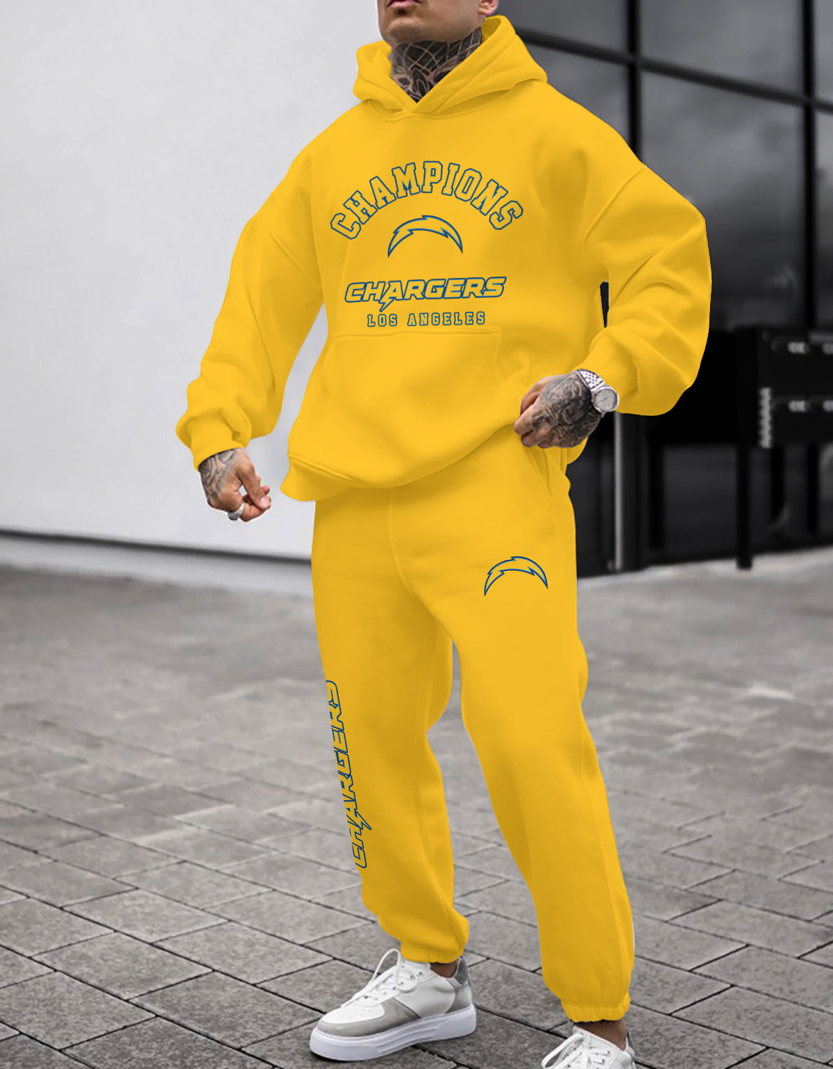 Los Angeles Chargers 3D Printed Pullover Hoodie And Sweatpant 2pcs Tracksuits