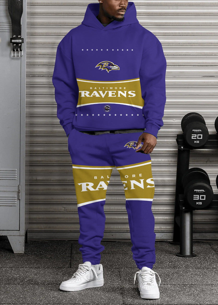 Baltimore Ravens 3D Printed Pullover Hoodie And Sweatpant 2pcs Tracksuits
