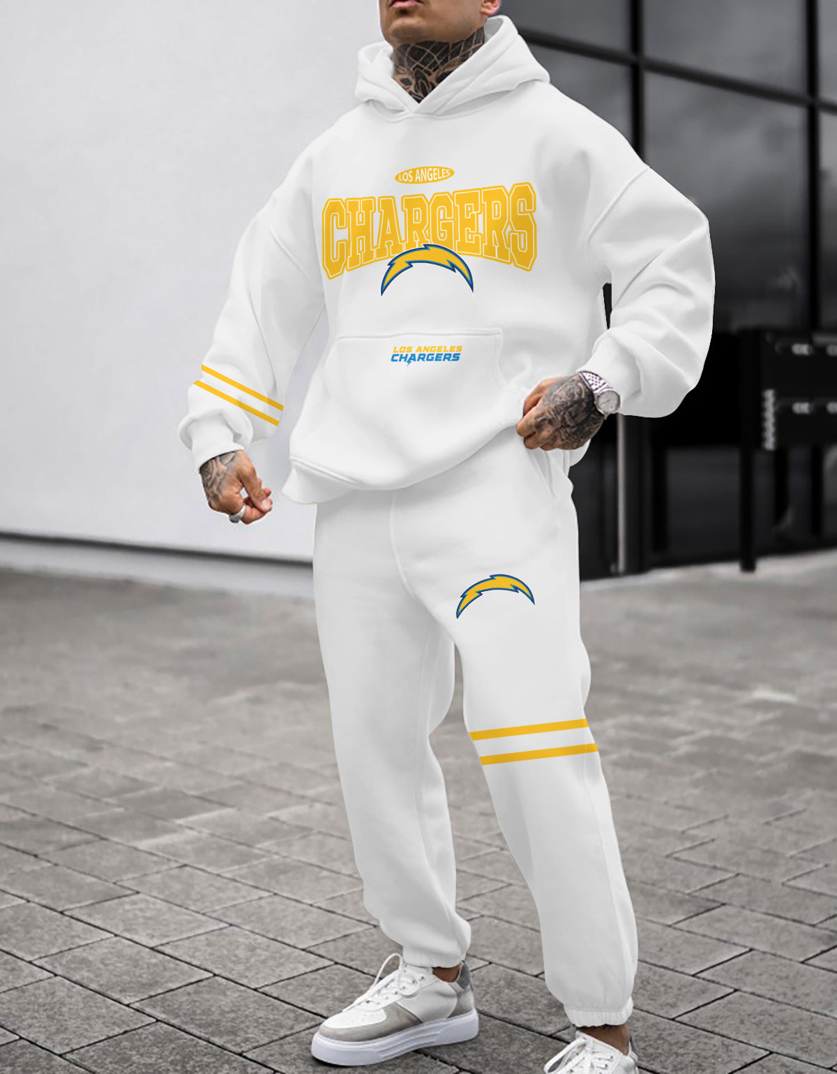 Los Angeles Chargers 3D Printed Pullover Hoodie And Sweatpant 2pcs Tracksuits