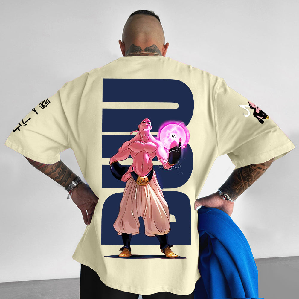 Anime Villain Letter Printed T-shirt