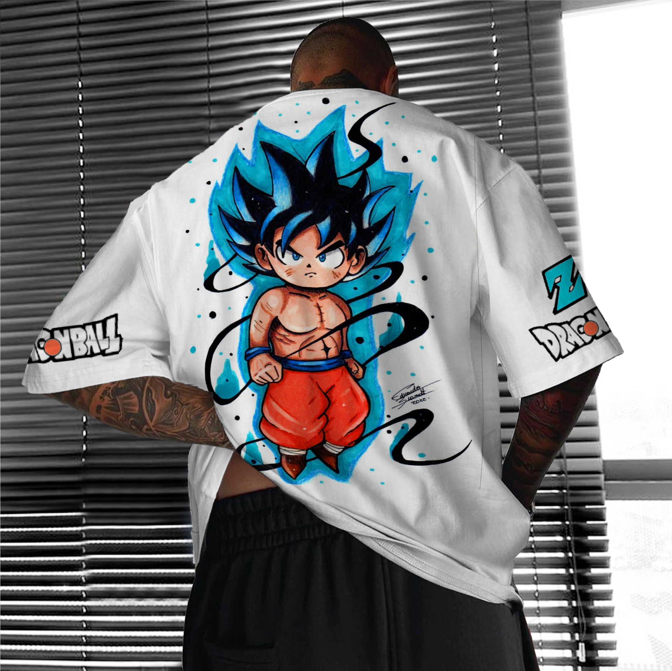 Unisex Oversized DB Anime Goku Kid Printed T-shirt