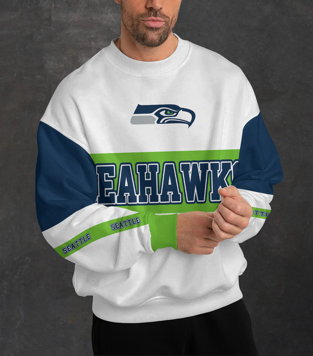 Seattle Seahawks 3D Limited Edition Crew Neck sweatshirt