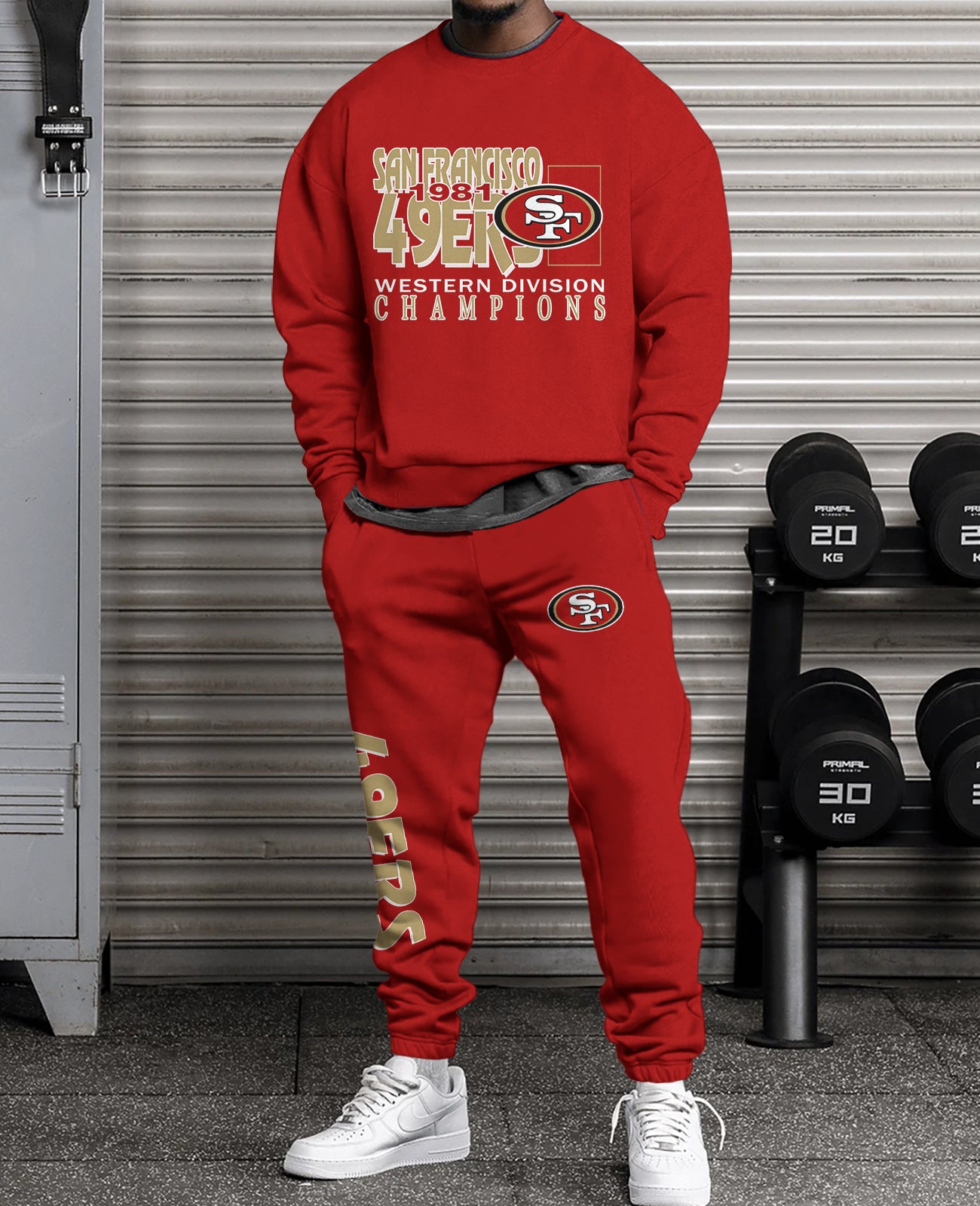San Francisco 49ers 3D sweatsuit and sweatpants 2 piece outfits