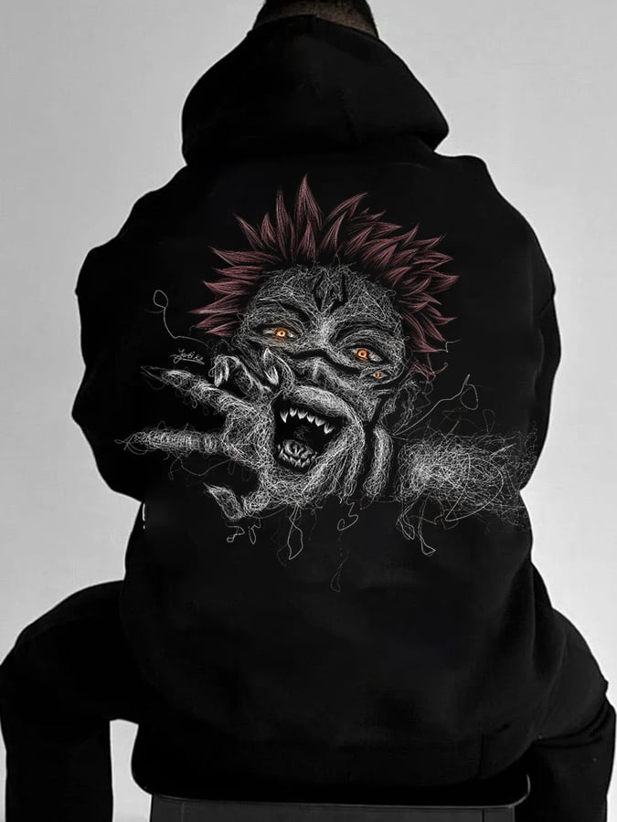 Men's Stylish Comic Print Hoodie