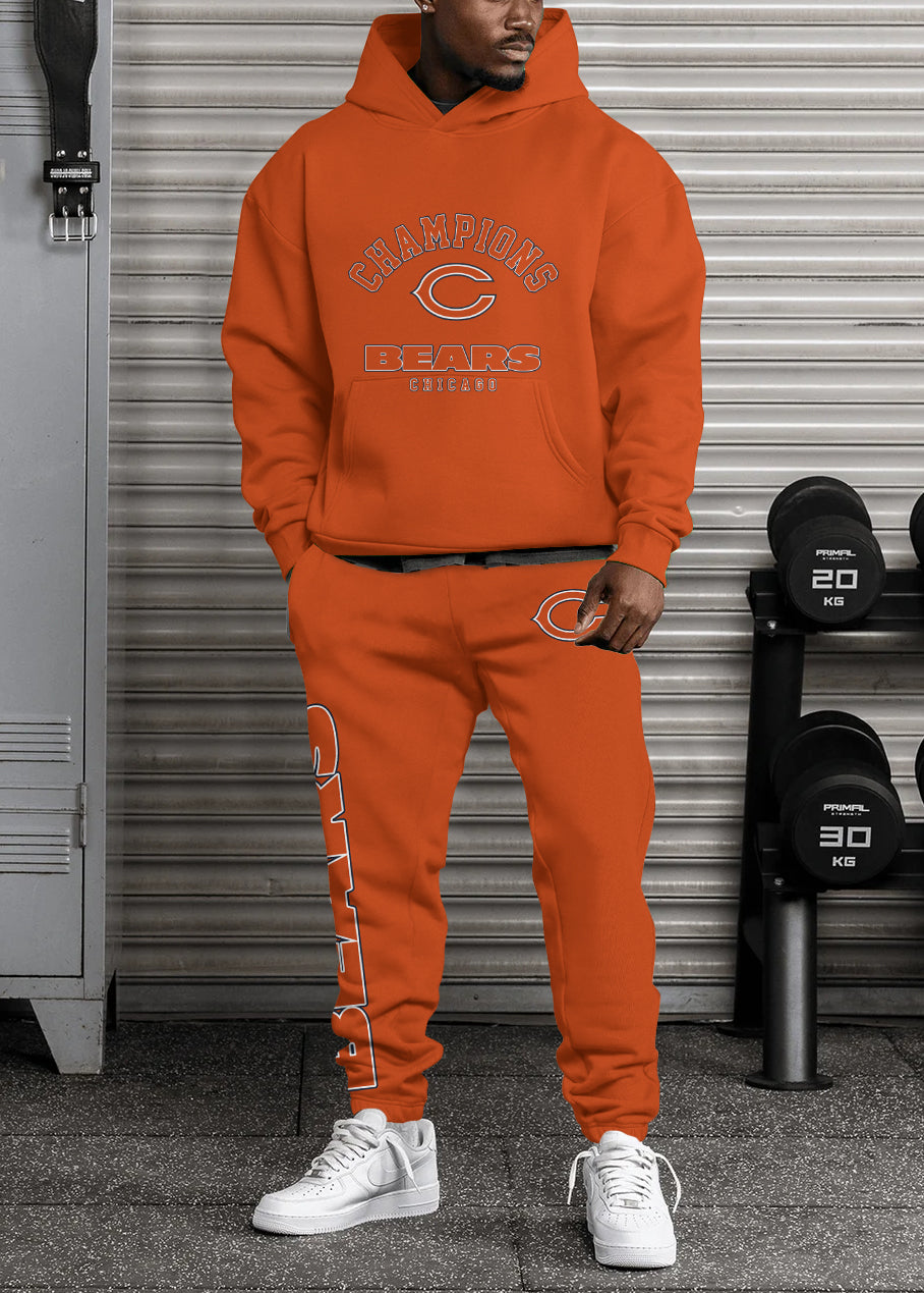 Chicago Bears 3D Printed Pullover Hoodie And Sweatpant 2pcs Tracksuits