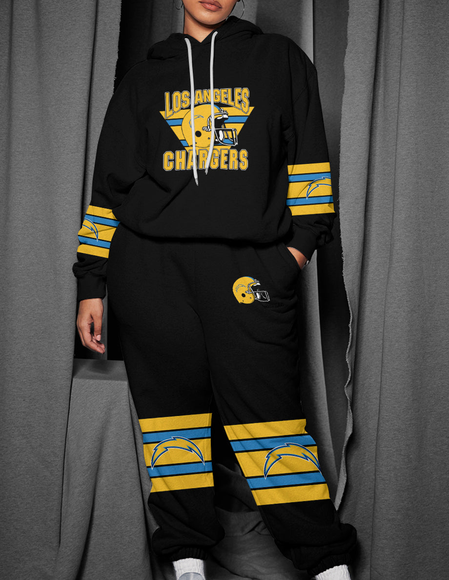 Los Angeles Chargers 3D Printed Pullover Hoodie And Sweatpant 2pcs Tracksuits