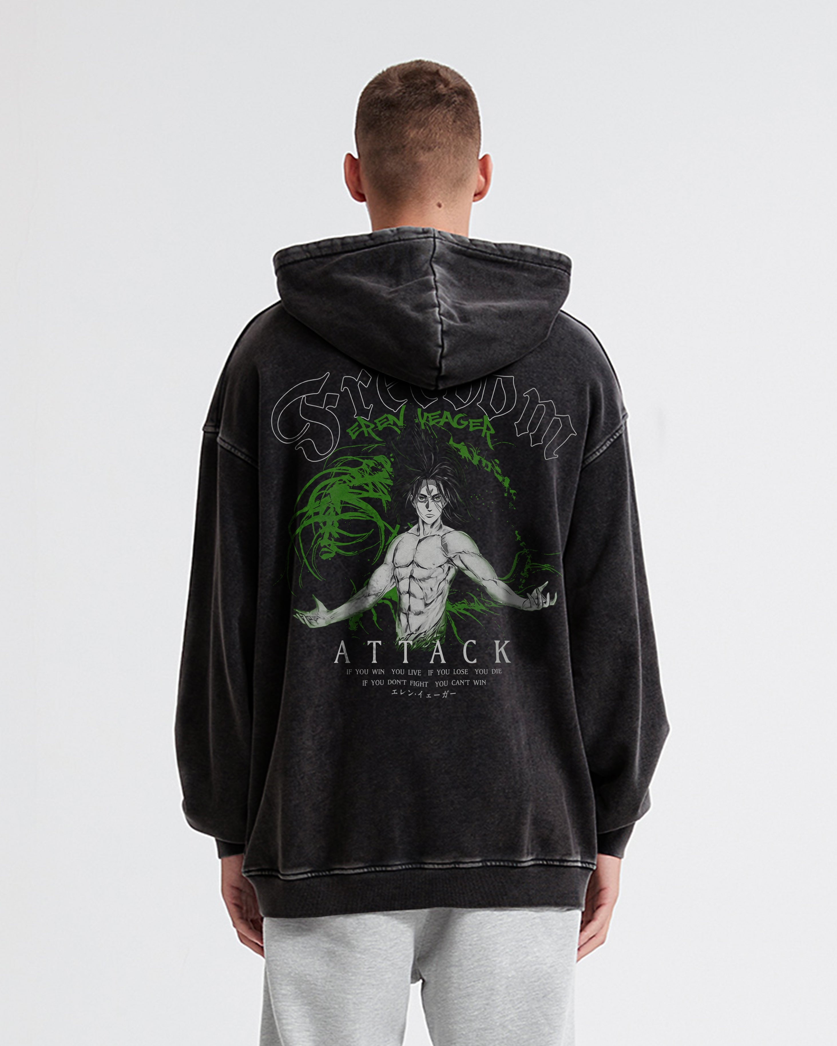 Eren Vintage Hoodie | Attack On Titan