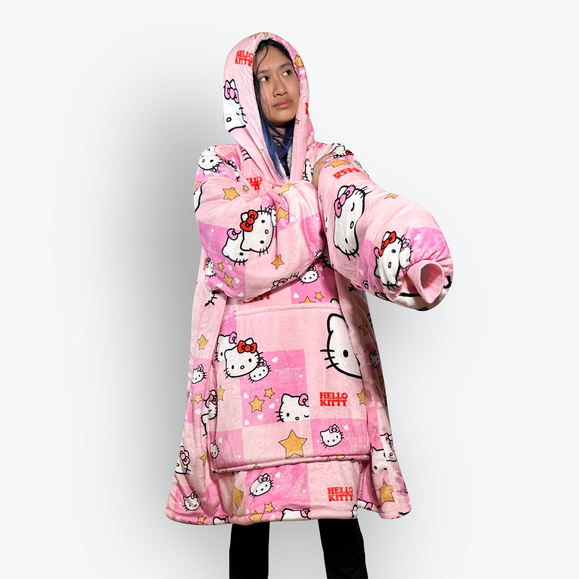 Kitty White Blanket Hoodie