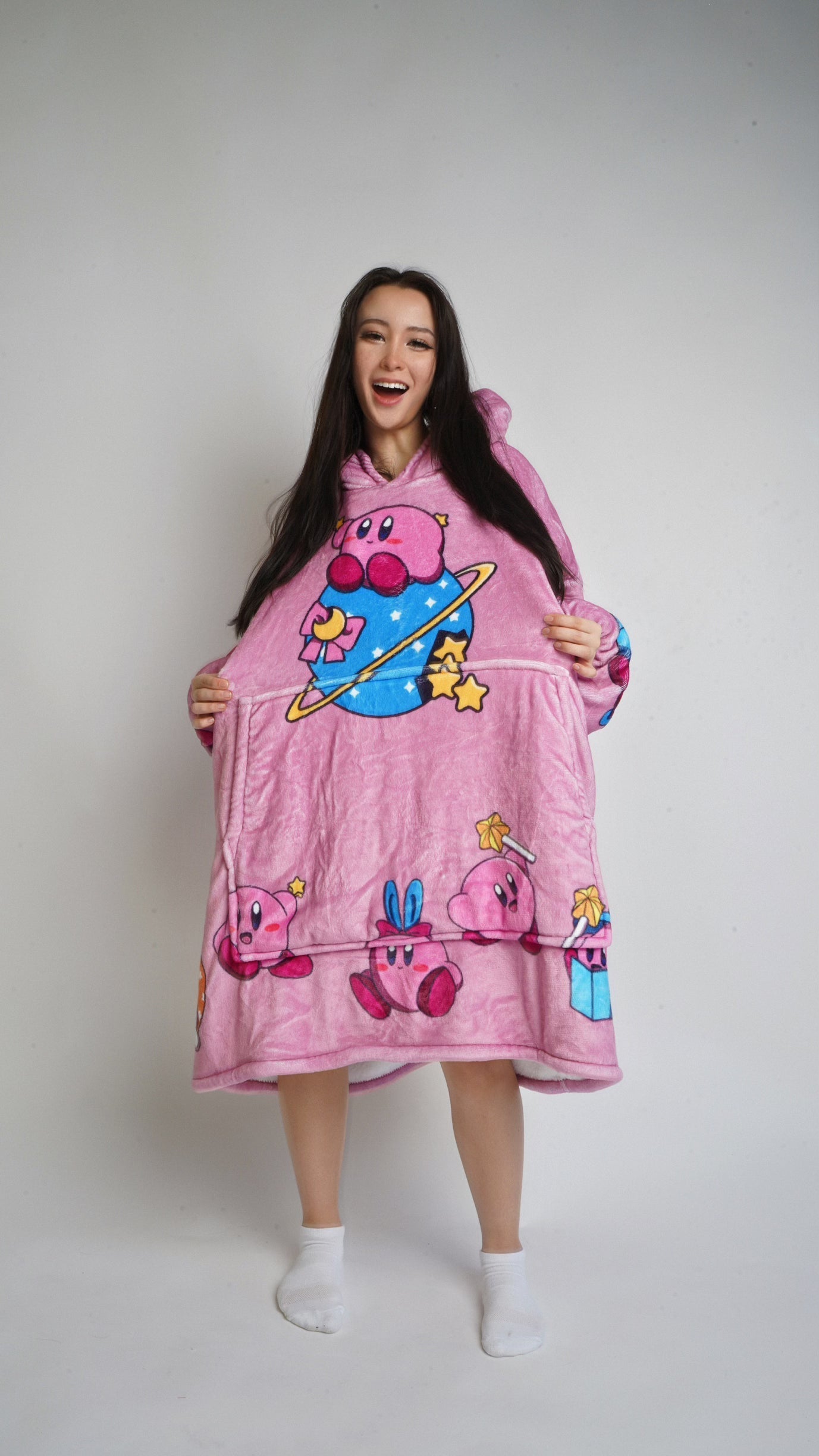 🎁 Kirby Blanket Hoodie (35% off)