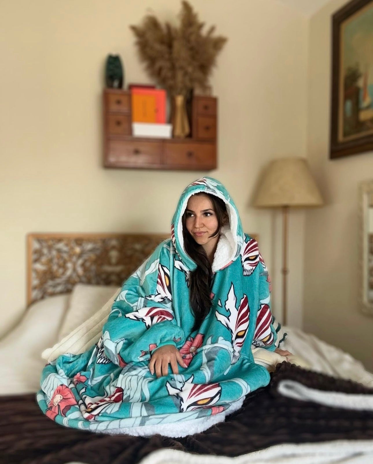 Petal Hollow Blanket Hoodie