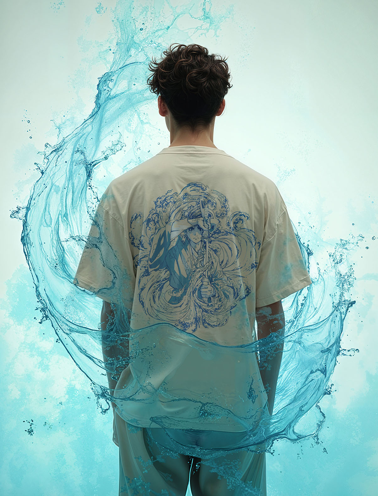 Tanjiro Water Breathing 2-Sided Vintage Tee