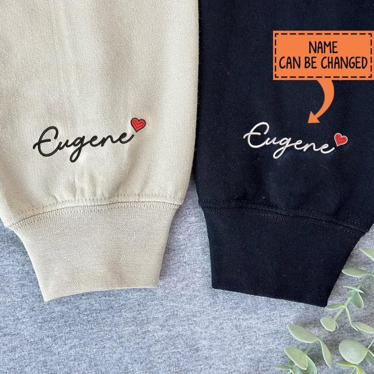 Custom Embroidered Hoodies for Couples. Cute Kitten and Spider Couples Embroidered Hoodies