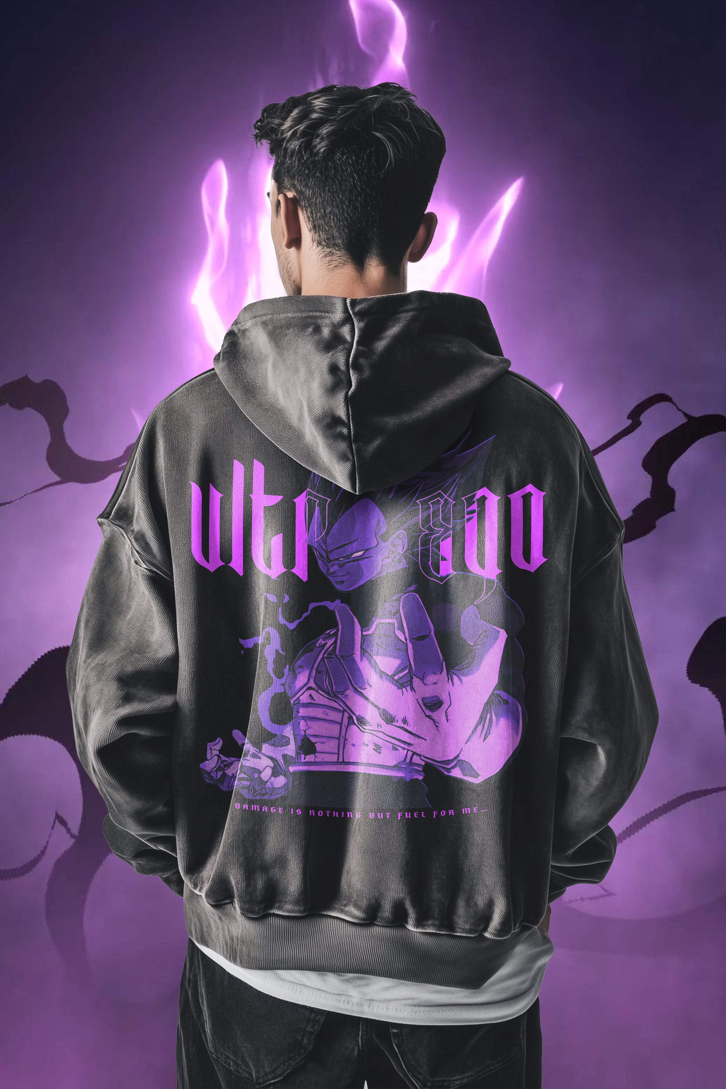 Vegeta Ultra Ego Vintage Hoodie | Dragon Ball Super