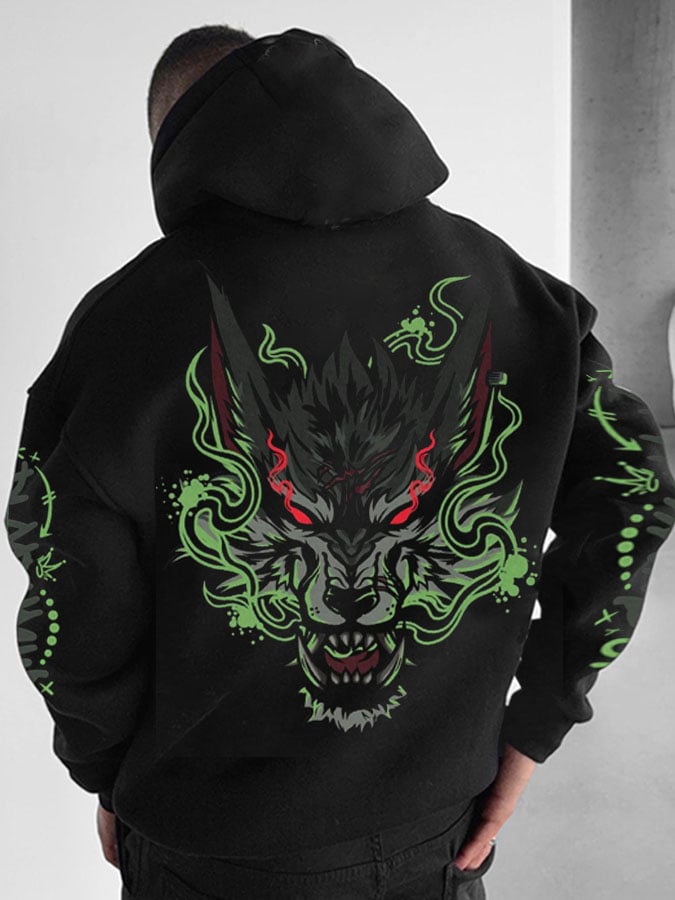 Men's Stylish Comic Print Hoodie