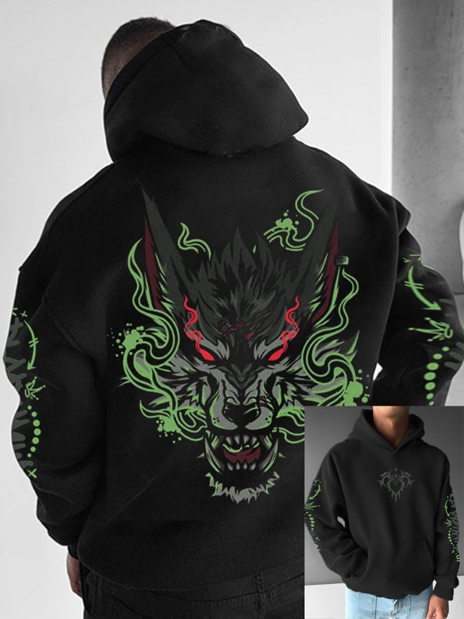 Men's Stylish Comic Print Hoodie